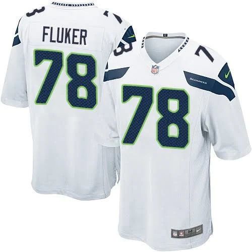 Cheap Men Seattle Seahawks 78 D.J. Fluker Nike White Game NFL Jersey